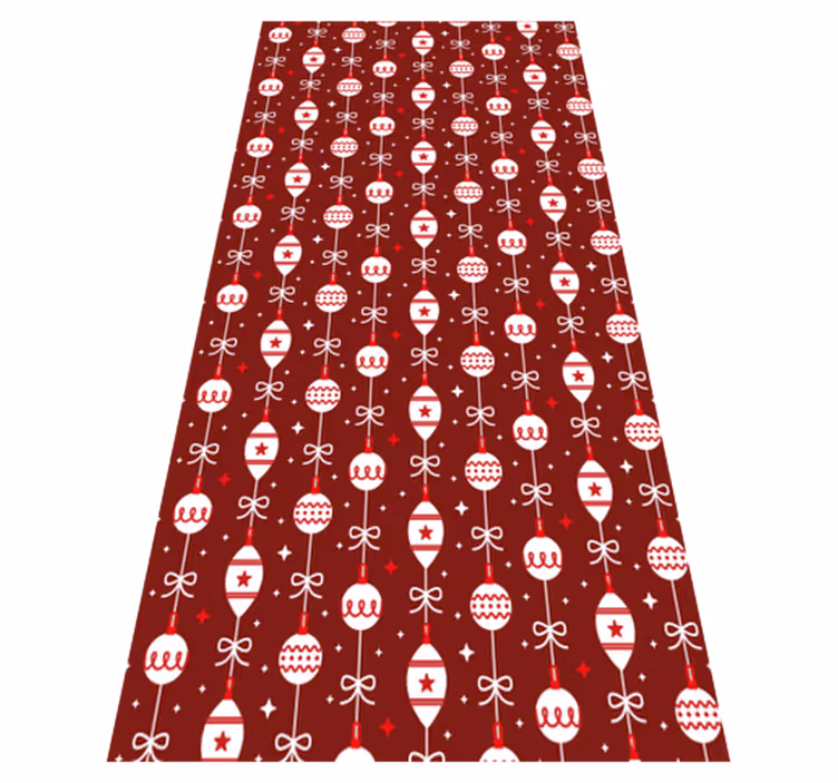 Christmas vinyl rug with christmas ornaments - TenStickers