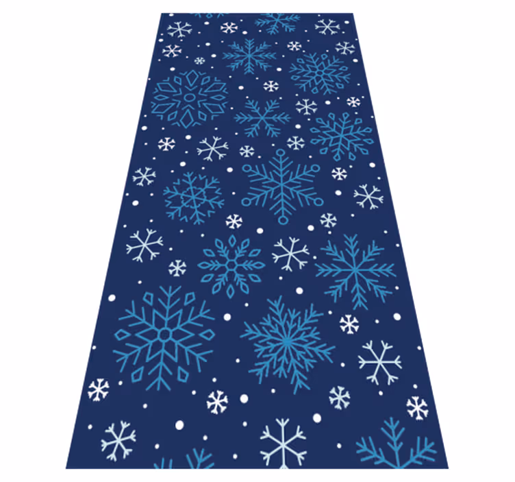 Christmas vinyl rug snowflakes design - TenStickers
