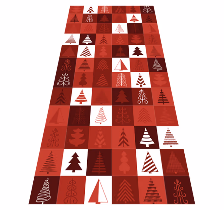 Christmas patchwork vinyl rug - TenStickers
