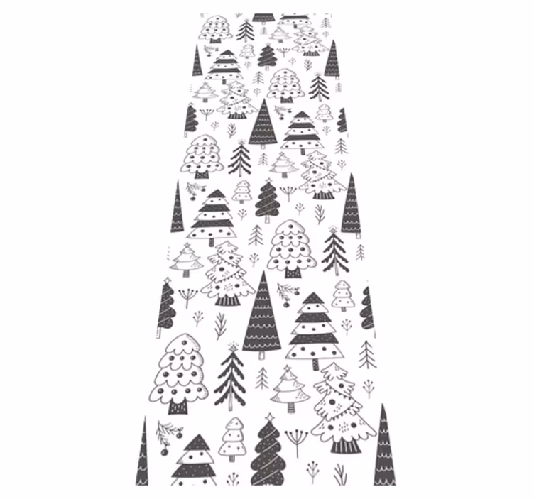 Christmas vinyl rug with christmas tree design - TenStickers