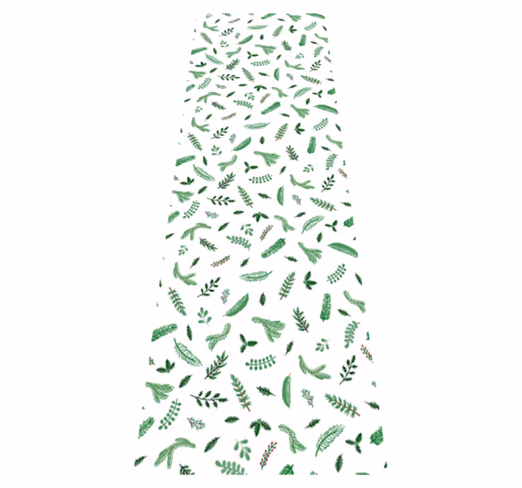 Christmas vinyl rug with leaf pattern decor - TenStickers