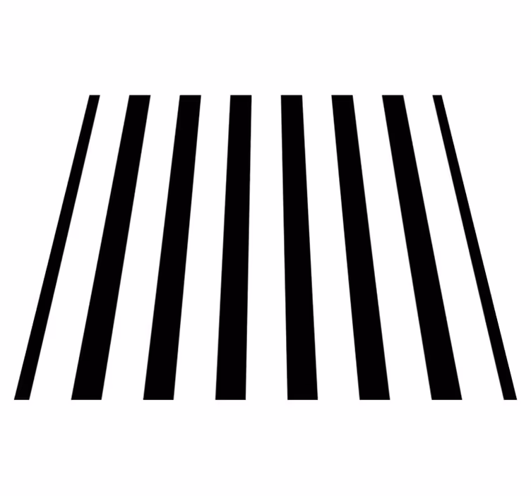 Bedroom vinyl rug classic black and white stripes - TenStickers