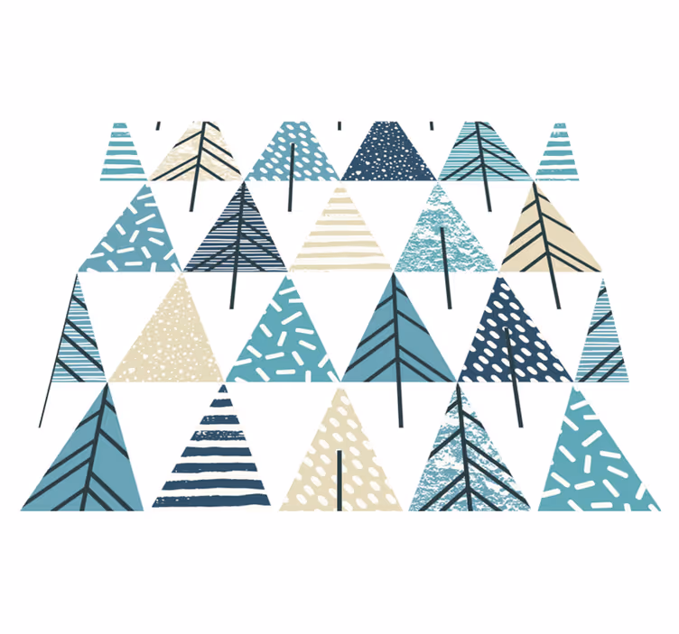 Bedroom vinyl rug with scandinavian design - TenStickers