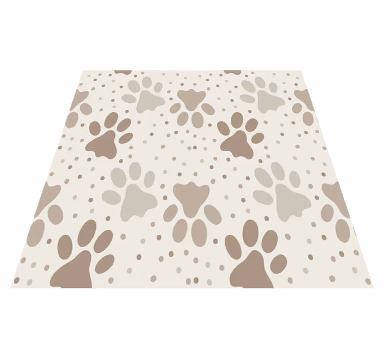Bedroom vinyl rug with dog’s paw prints - TenStickers