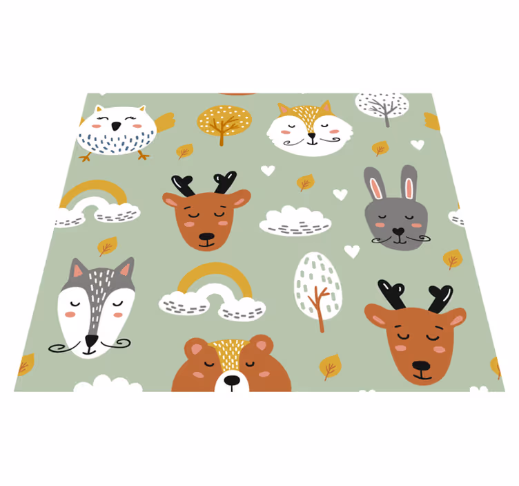 Vinyl rug nordic mountains design - TenStickers