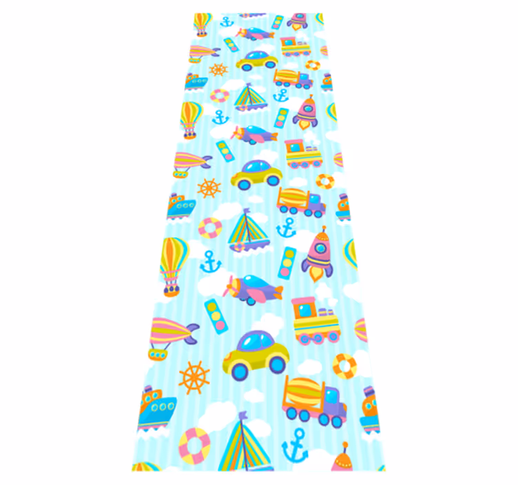 Cute cars design bedroom vinyl rug - TenStickers
