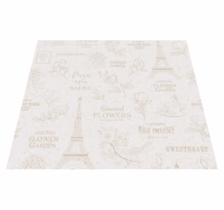 Bedroom vinyl rug in parisian style - TenStickers
