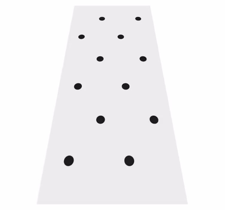 Bedroom vinyl rug with nordic black dots design - TenStickers