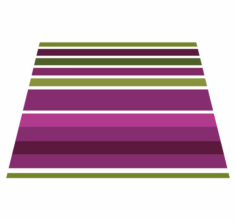 Bedroom vinyl rug in purple and green stripes - TenStickers