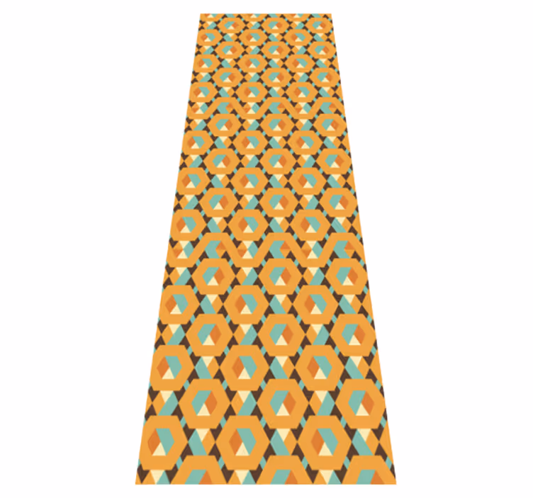 Bedroom vinyl rug in geometric serene shapes - TenStickers