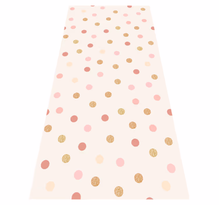 Bedroom vinyl rug with light pink dot pattern - TenStickers