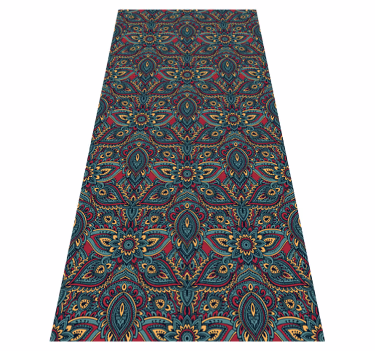 Bedroom vinyl rug with native american pattern - TenStickers
