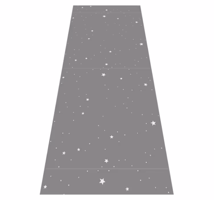 Bedroom vinyl rug with white stars on gray - TenStickers