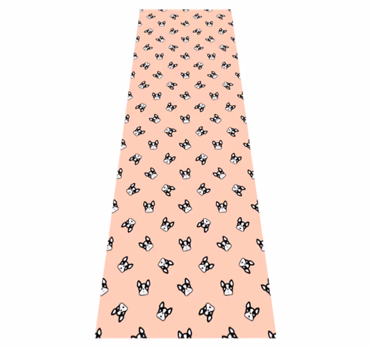 Bedroom vinyl rug with adorable french bulldogs pattern - TenStickers