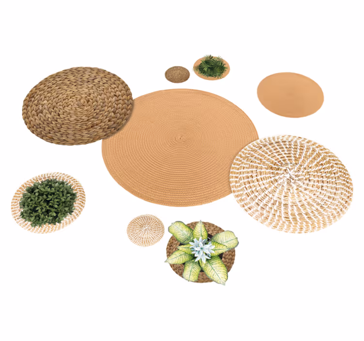 Flower vinyl rug garden and willow - TenStickers