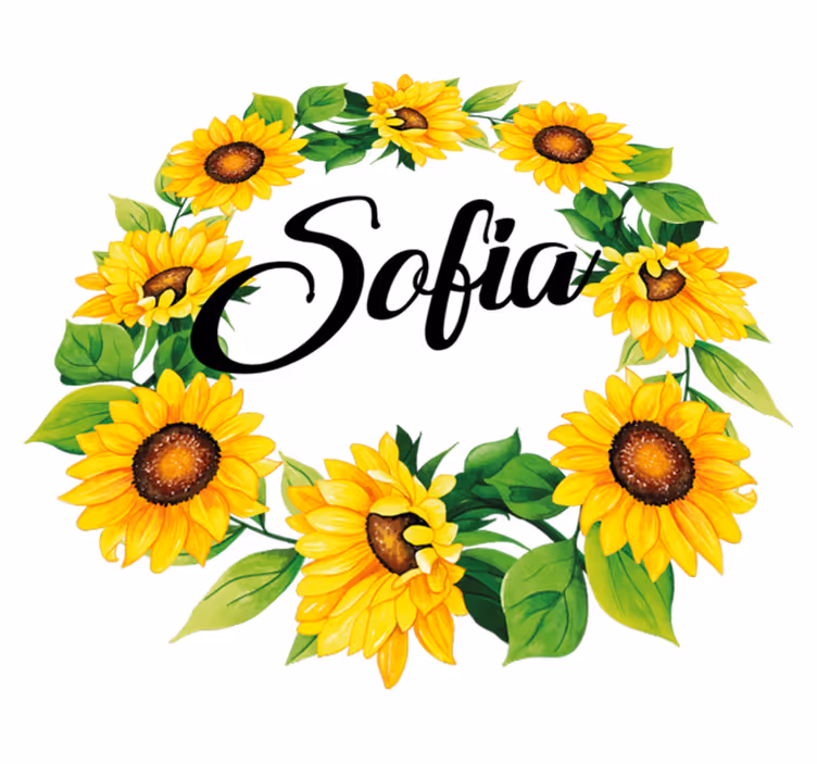 Flower vinyl rug with summer floral crown design - TenStickers