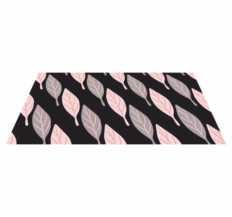 Flower vinyl rug with chic leaf design - TenStickers