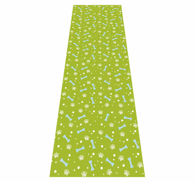 Bedroom vinyl rug with stunning blue and green dog paws - TenStickers