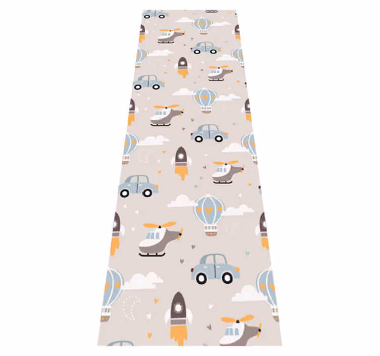 Cute design illustration for kids bedroom vinyl rug - TenStickers