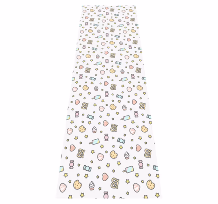 Cute babies face snacks bedroom vinyl rug - TenStickers