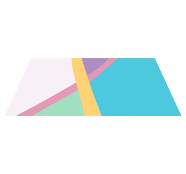 Colorful geometric vinyl rug in vibrant blocks - TenStickers
