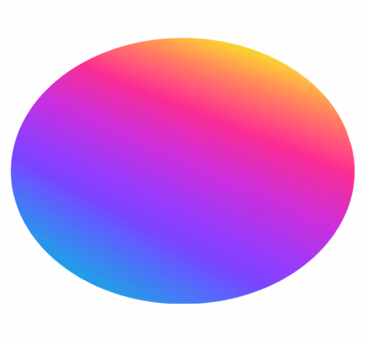 Geometric vinyl rug colorful gradient circle - TenStickers