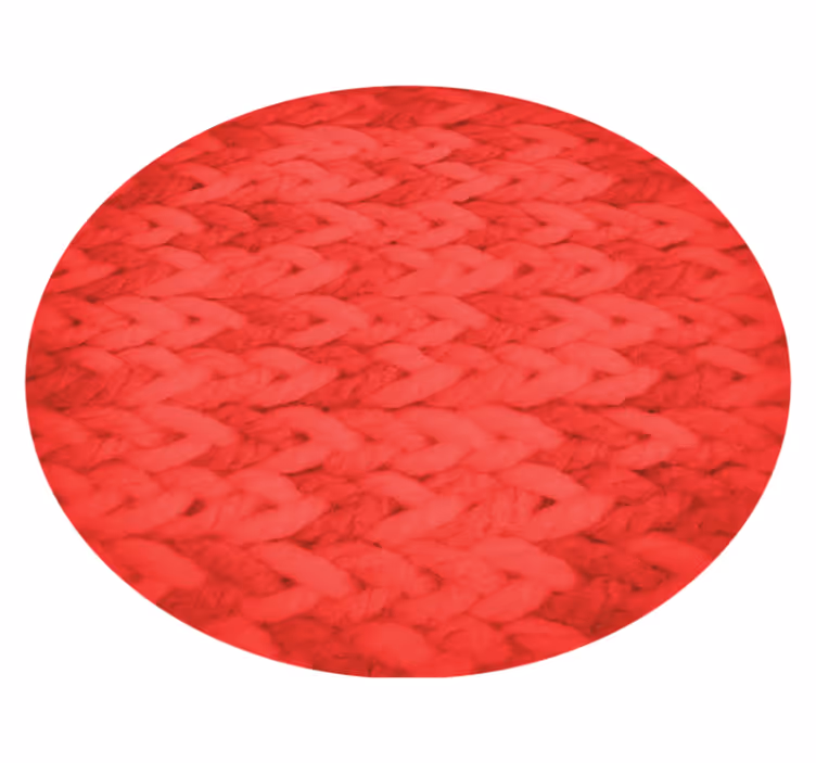 Geometric vinyl rug with circular textured patterns - TenStickers
