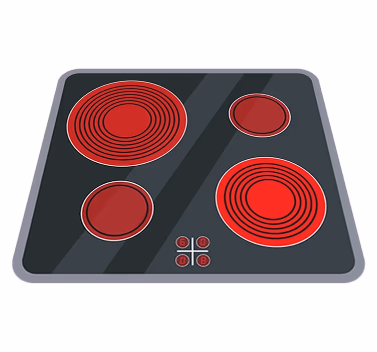 Kids vinyl rug for kitchen ceramic cooktop - TenStickers