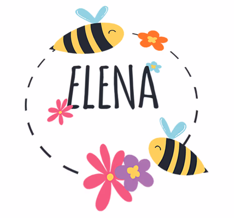 Kids vinyl rug personalized name spring sticker - TenStickers