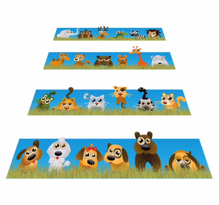 Kids vinyl rug with animal stripes - TenStickers
