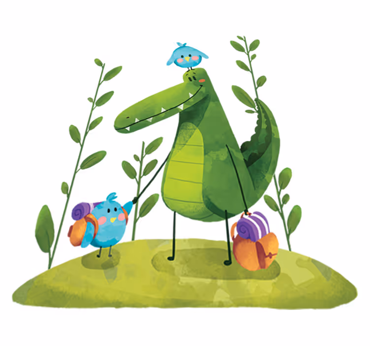 Kids vinyl rug swamp friends collection - TenStickers