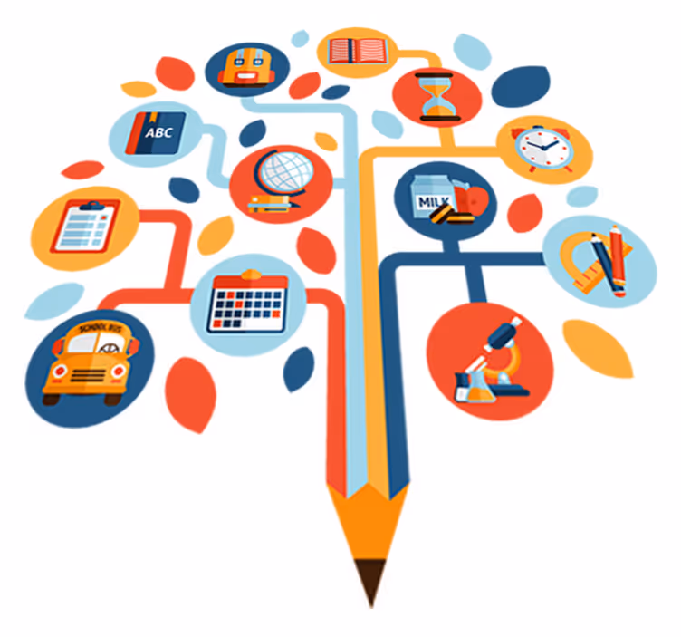 Kids vinyl rug science tree - TenStickers