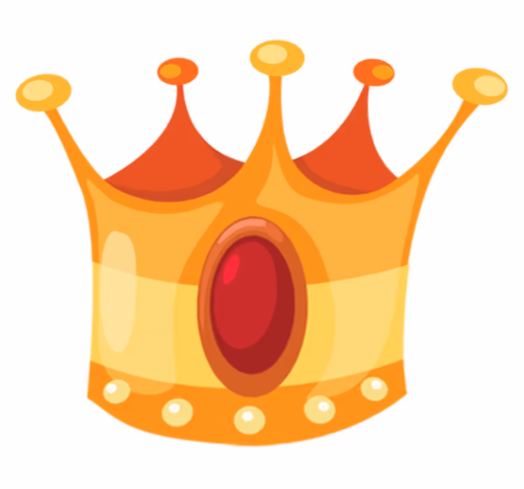 Kids vinyl rug king crown design - TenStickers