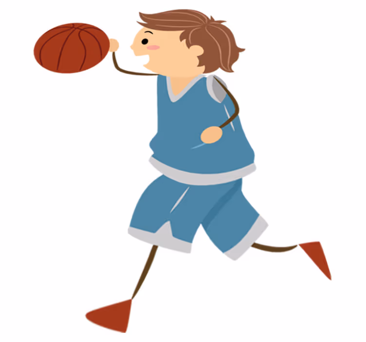 Kids vinyl rug basketball design for children - TenStickers