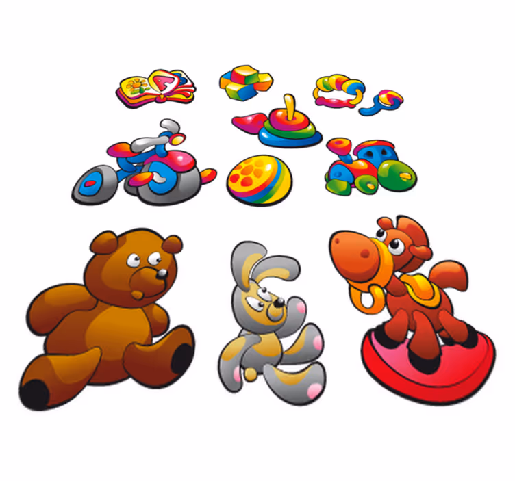 Kids vinyl rug toy sticker collection - TenStickers