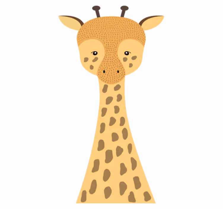 Kids vinyl rug baby giraffe drawing - TenStickers