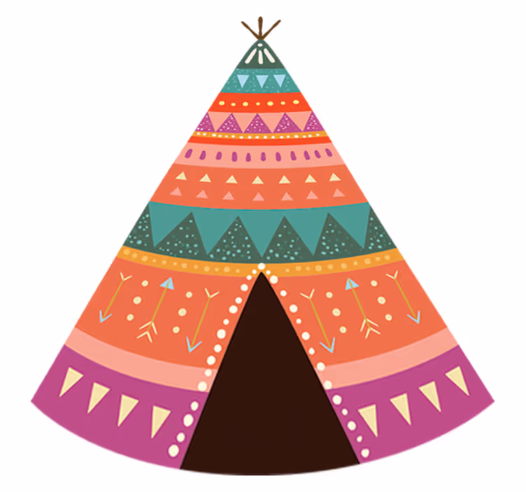 Kids vinyl rug indian shop headboard design - TenStickers