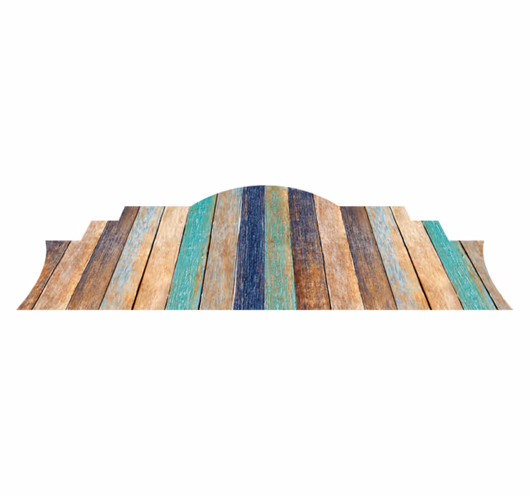Bedroom vinyl rug in brown wood planks pattern - TenStickers