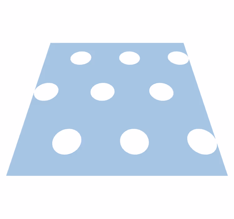 Bedroom vinyl rug with polka dot pattern - TenStickers