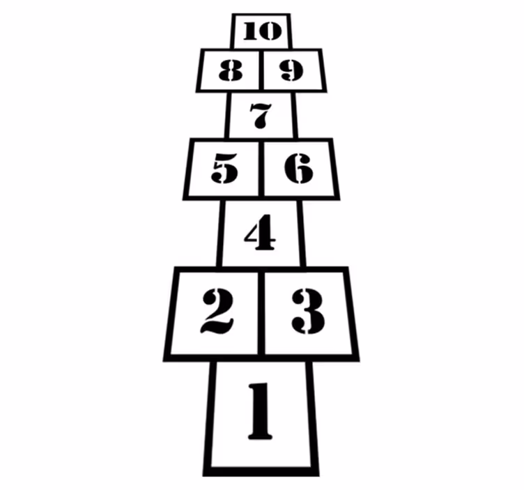 Gaming vinyl rug modern hopscotch design - TenStickers
