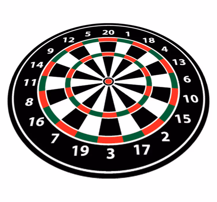 Gaming vinyl rug dartboard sticker - TenStickers