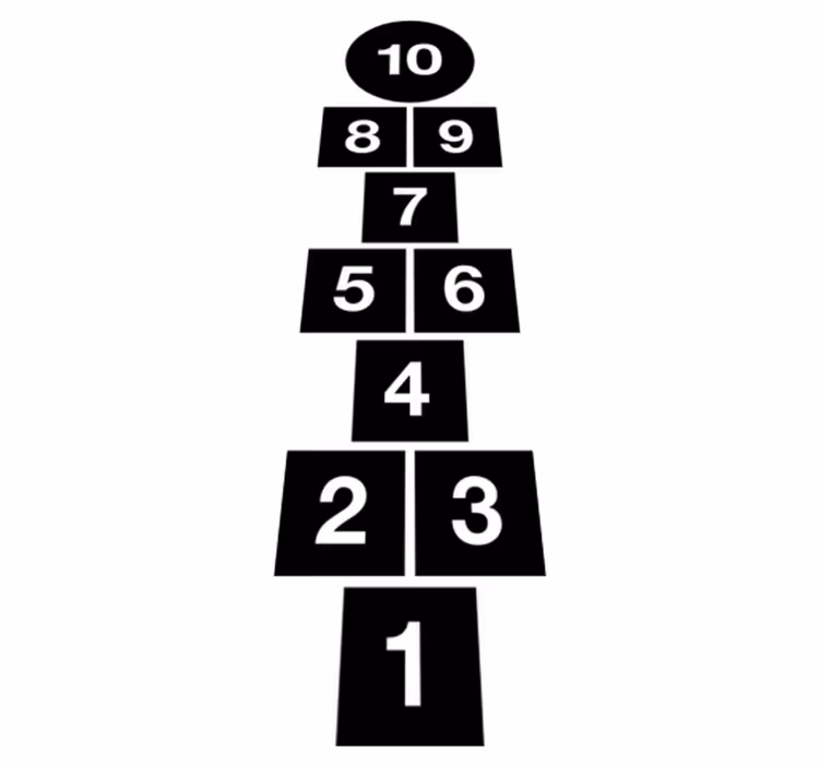 Gaming vinyl rug with hopscotch squares design - TenStickers