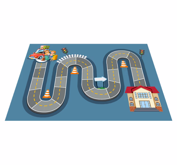Gaming vinyl rug for board game pathway - TenStickers