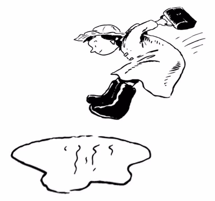 Kids vinyl rug jumping in puddles - TenStickers