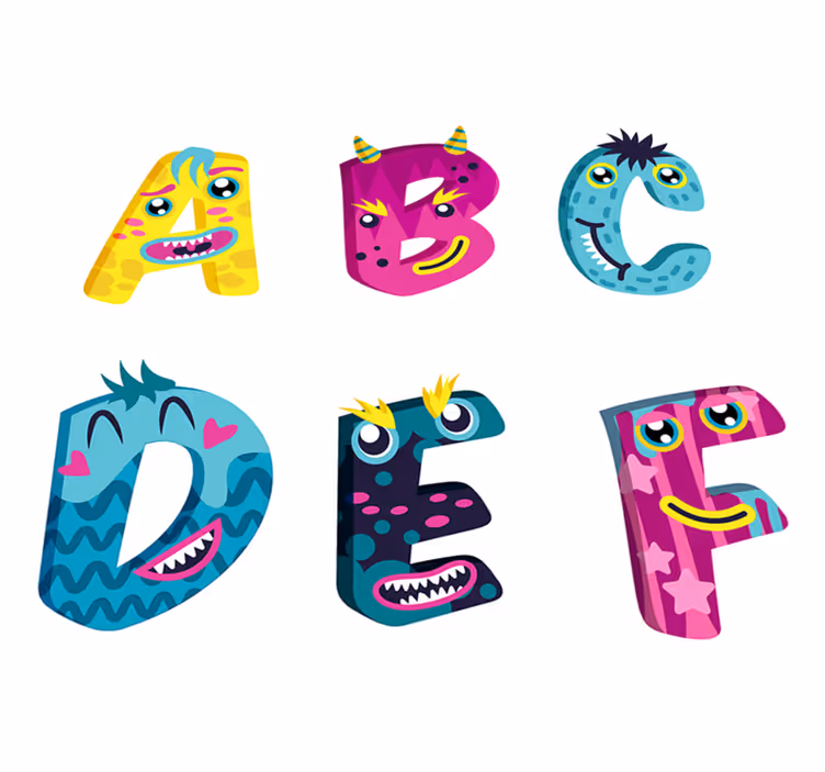 Kids vinyl rug with alphabet letters - TenStickers