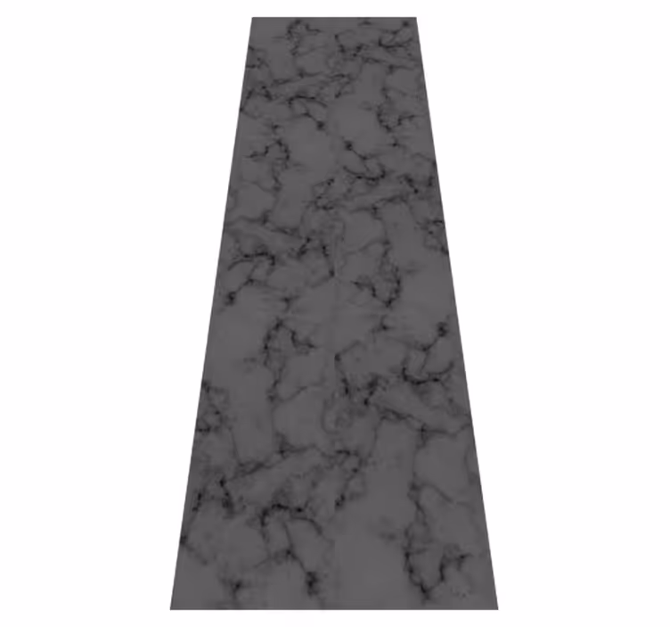 Bathroom vinyl rug with black grungy marble design - TenStickers