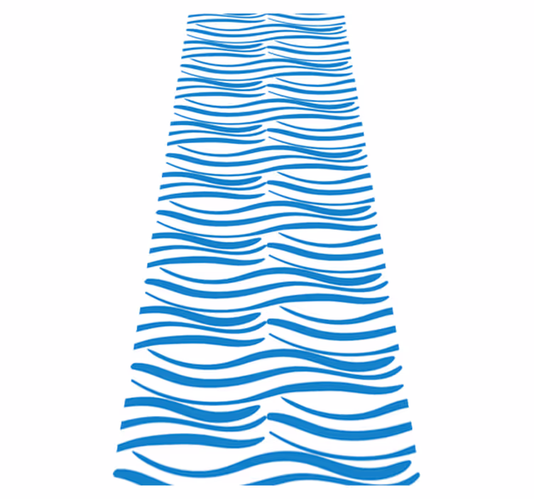 Bathroom vinyl rug with small wave design - TenStickers