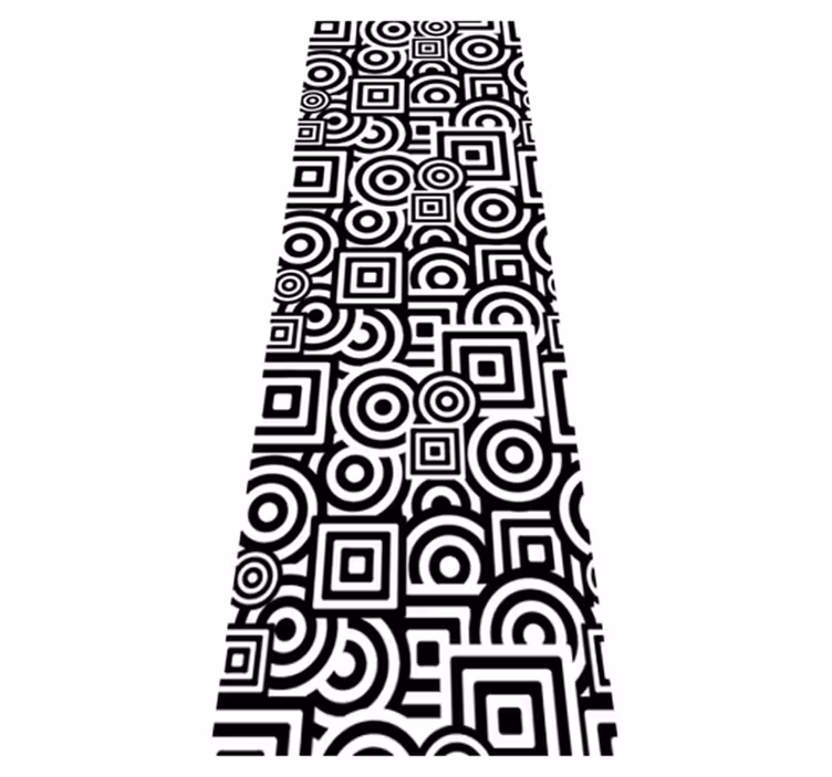Bathroom vinyl rug concentric pattern decor - TenStickers