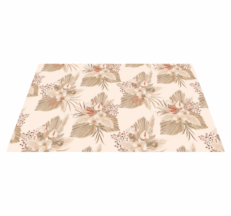 Bathroom vinyl rug dried flower and pampas grass - TenStickers