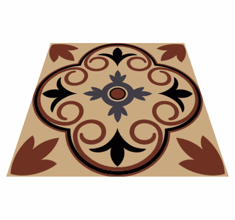 Bathroom vinyl rug with vintage cement pattern - TenStickers